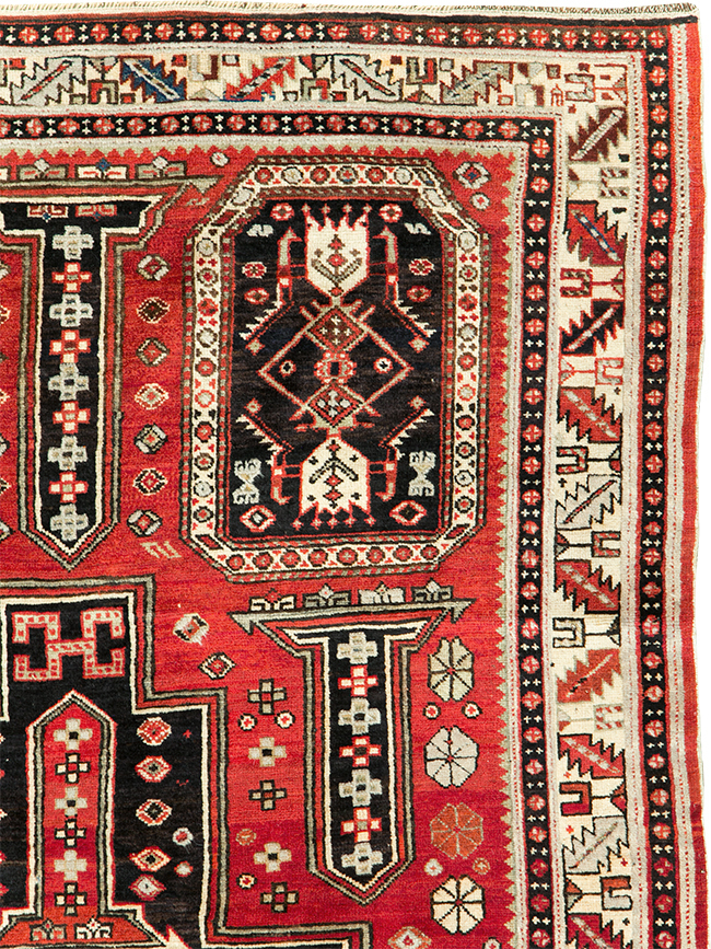 Vintage Shirvan Rug, No.8424 - Staging