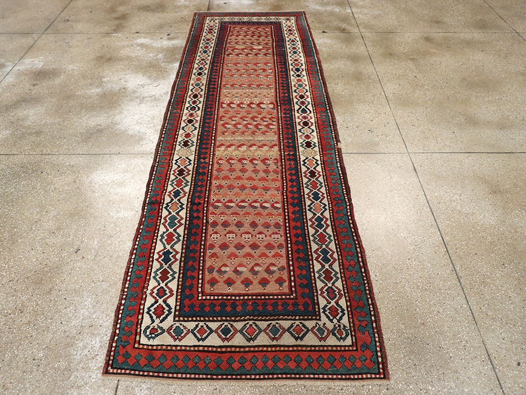 Antique Caucasian Kazak Rug, No.8429 - Staging