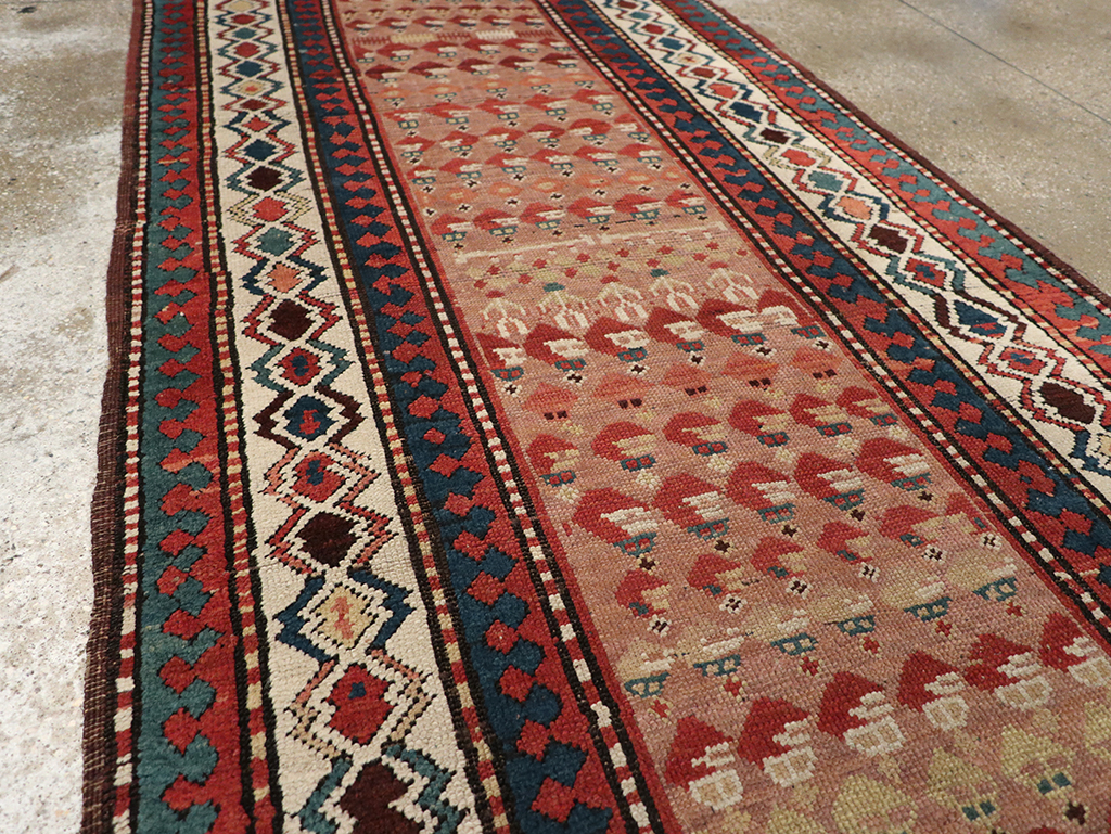 Antique Caucasian Kazak Rug, No.8429 - Staging