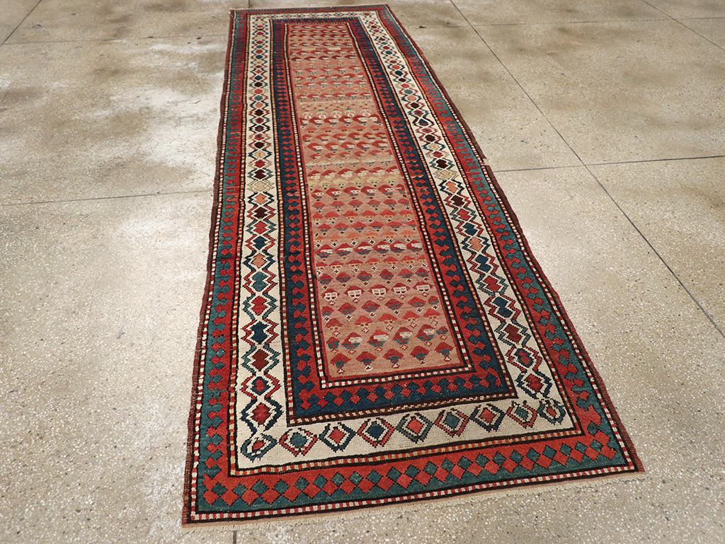 Antique Caucasian Kazak Rug, No.8429 - Staging