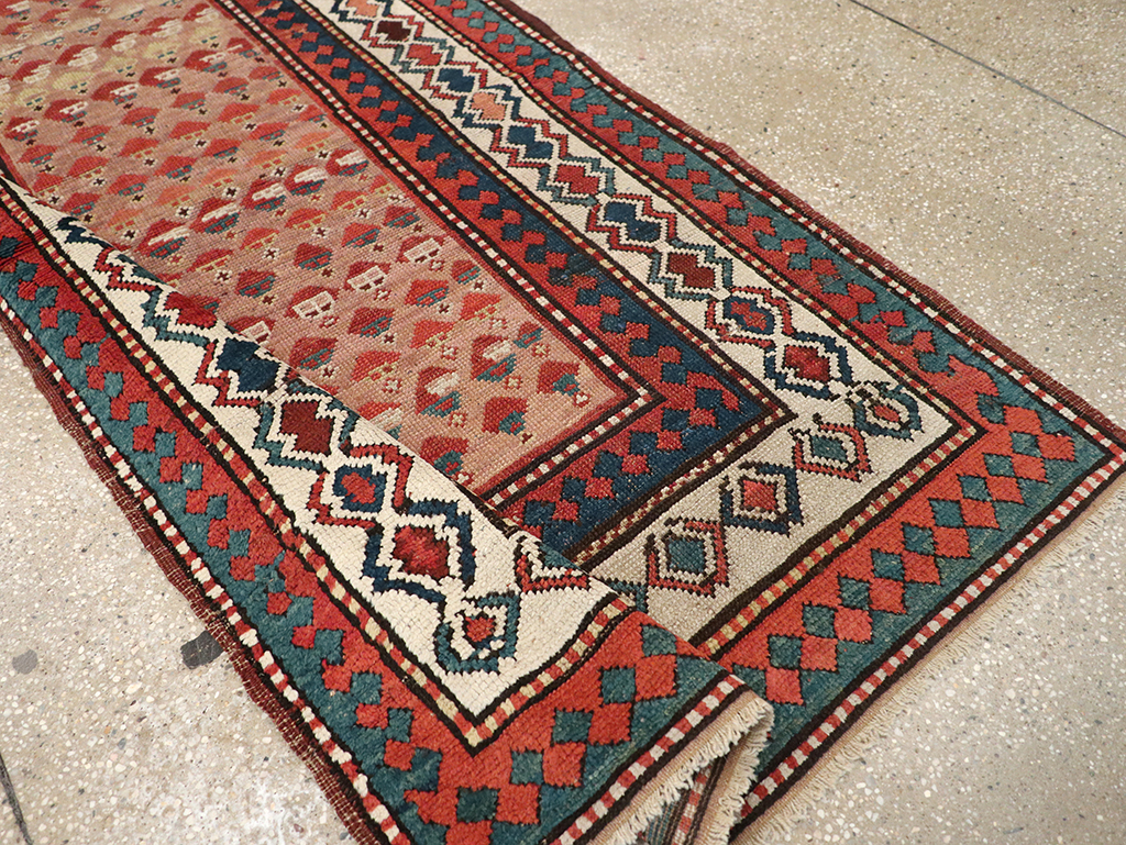 Antique Caucasian Kazak Rug, No.8429 - Staging