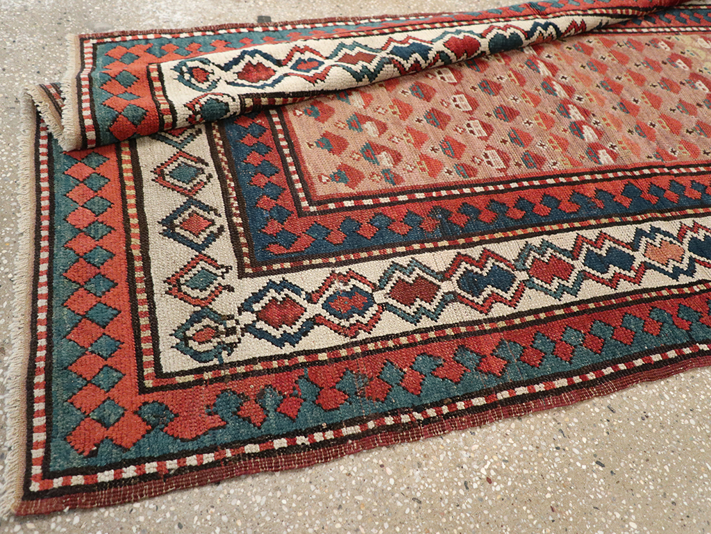 Antique Caucasian Kazak Rug, No.8429 - Staging
