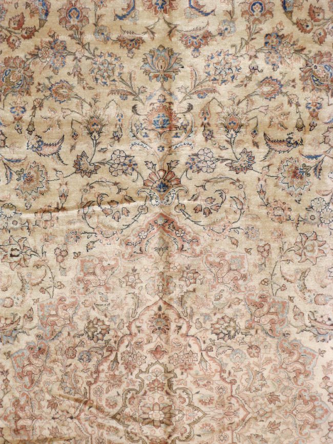 Vintage Persian Kashan Carpet, No.8446 - Staging