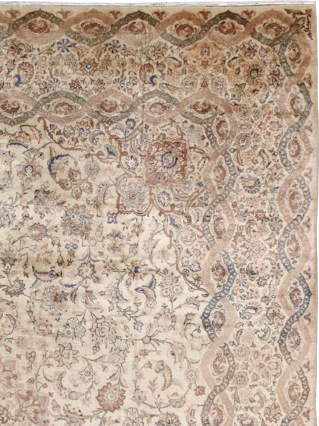 Vintage Persian Kashan Carpet, No.8446 - Staging
