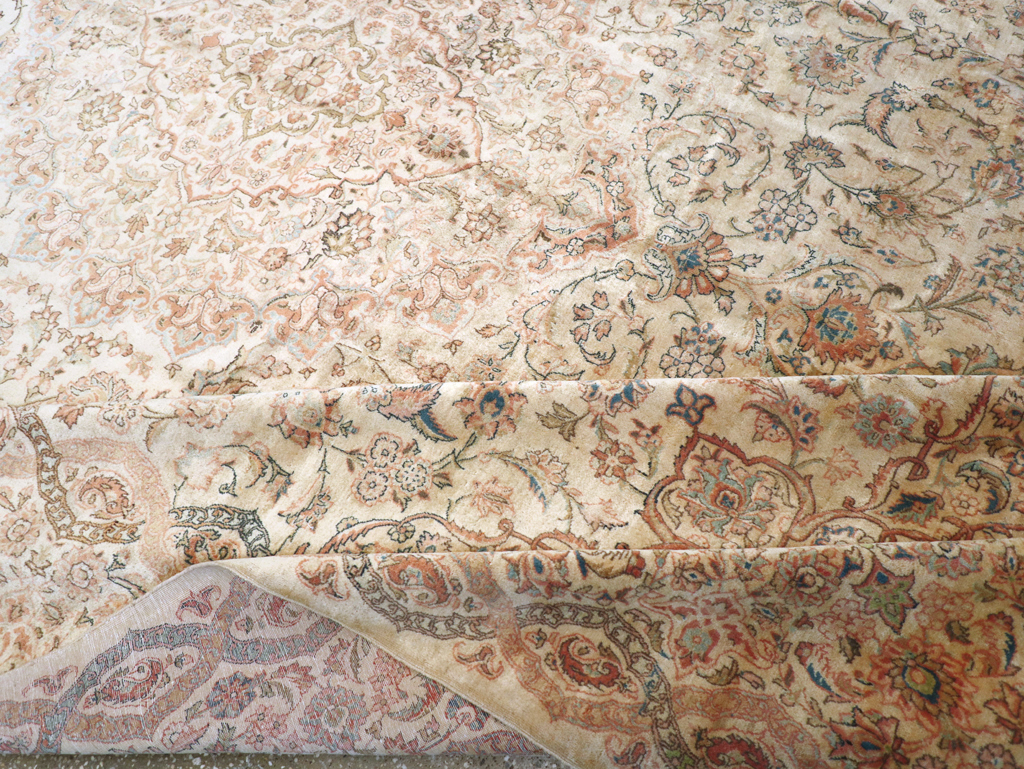 Vintage Persian Kashan Carpet, No.8446 - Staging