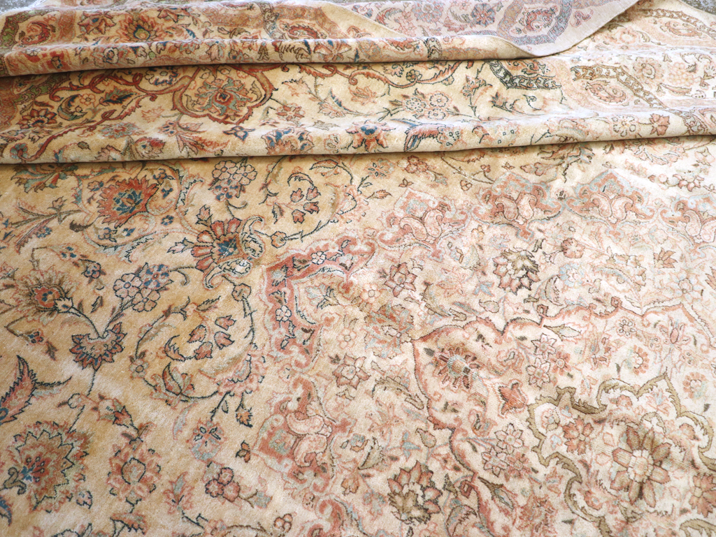 Vintage Persian Kashan Carpet, No.8446 - Staging