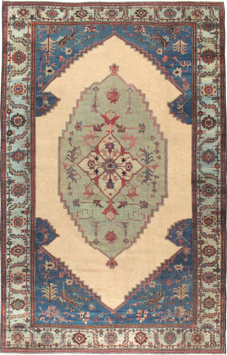 Antique Persian Bakshaish Carpet, No.8455 - Staging