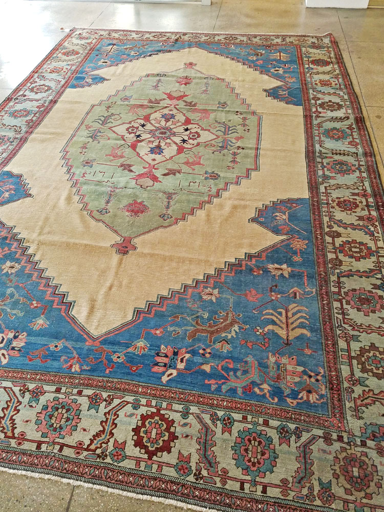 Antique Persian Bakshaish Carpet, No.8455 - Staging