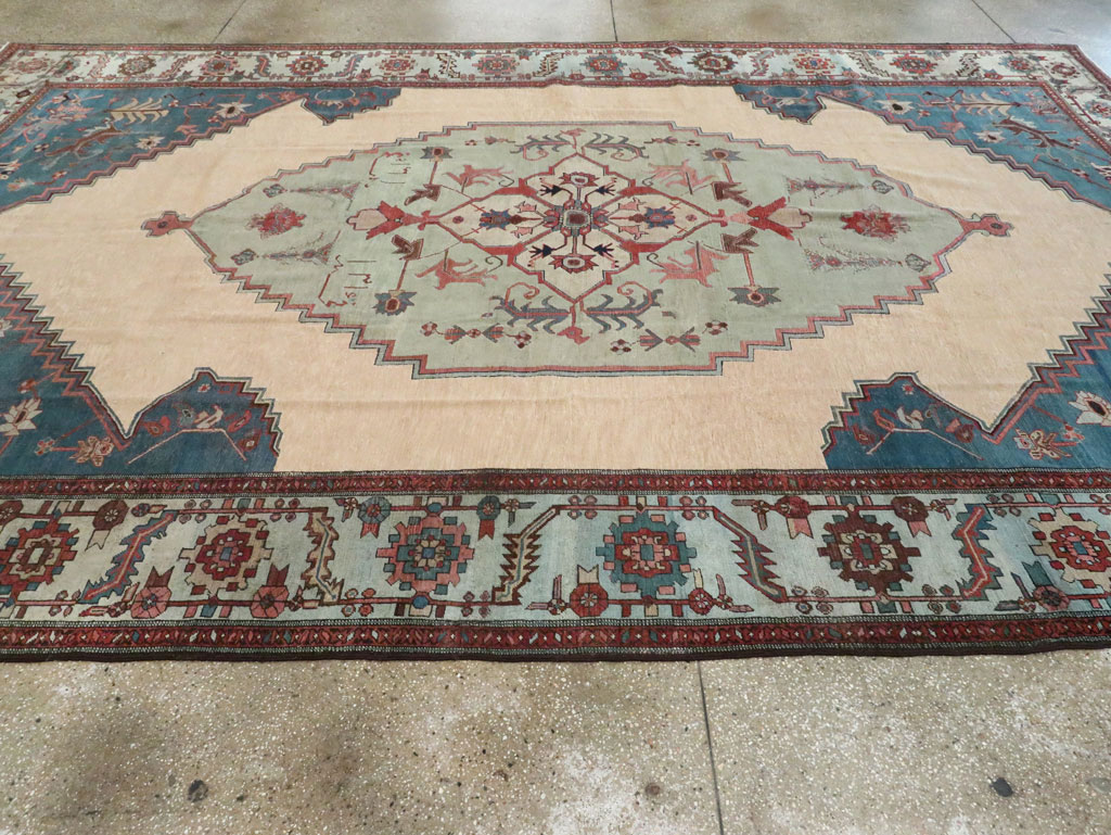 Antique Persian Bakshaish Carpet, No.8455 - Staging