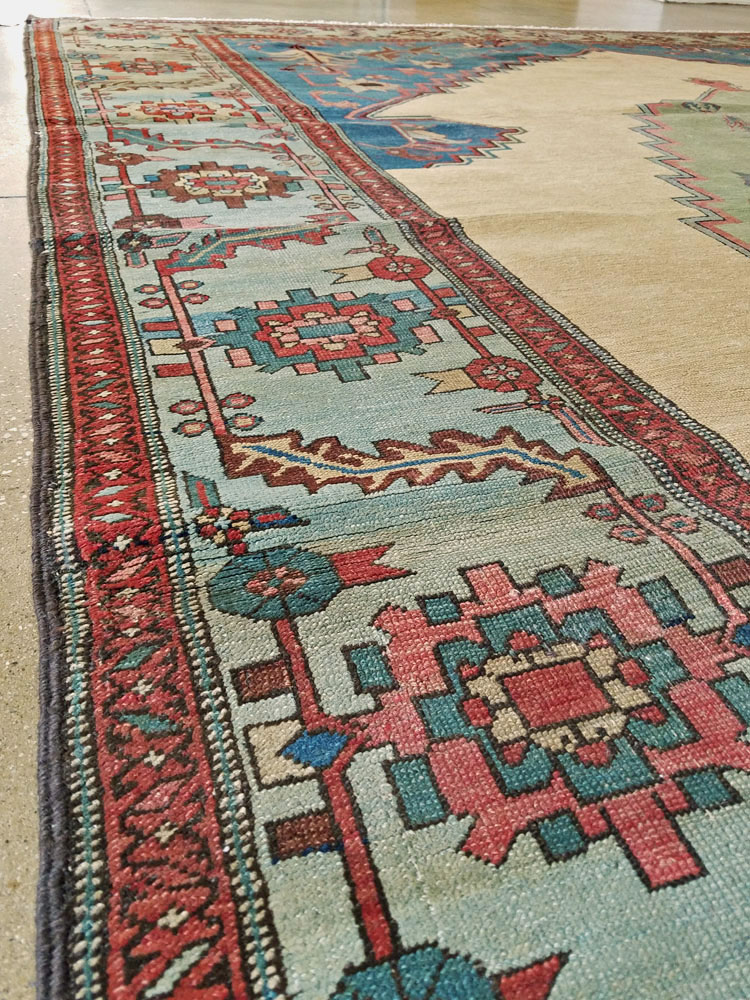 Antique Persian Bakshaish Carpet, No.8455 - Staging