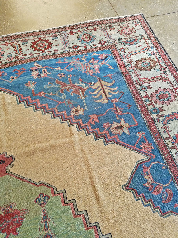 Antique Persian Bakshaish Carpet, No.8455 - Staging