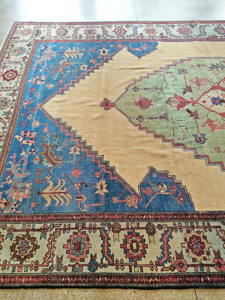 Antique Persian Bakshaish Carpet, No.8455 - Staging