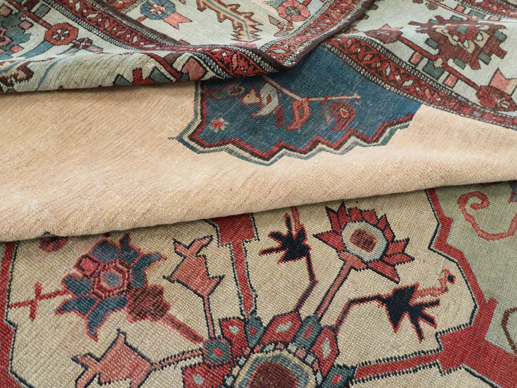 Antique Persian Bakshaish Carpet, No.8455 - Staging