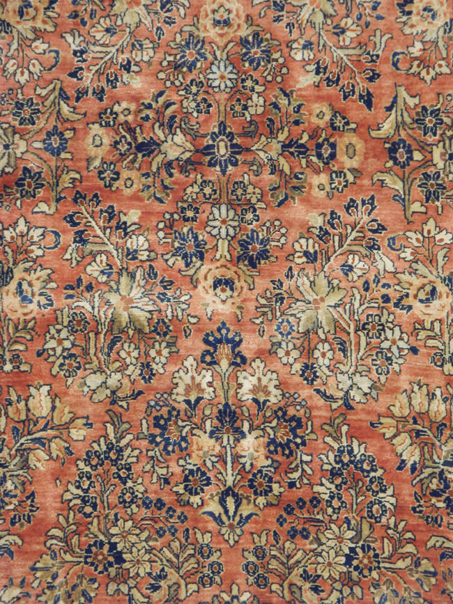 Antique Persian Sarouk Square Carpet, No.8459 - Staging