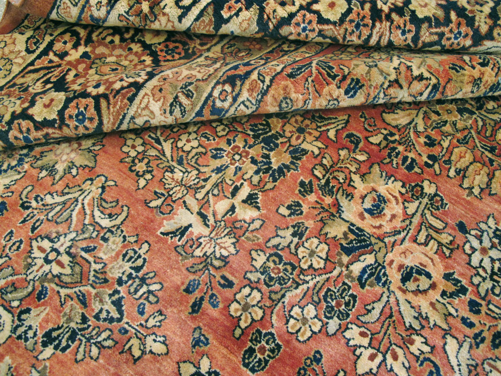 Antique Persian Sarouk Square Carpet, No.8459 - Staging