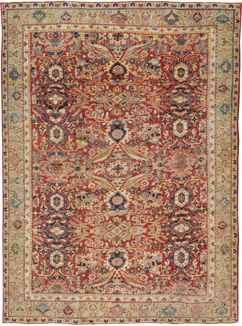 Vintage Persian Mahal Carpet, No.8464 - Staging