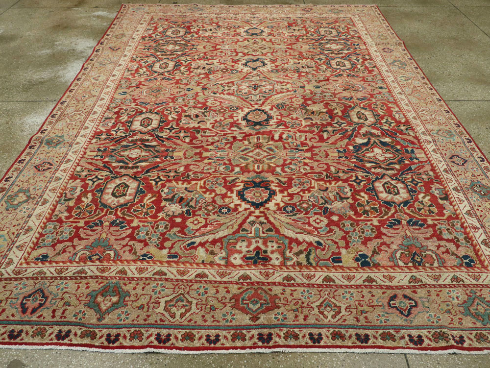 Vintage Persian Mahal Carpet, No.8464 - Staging