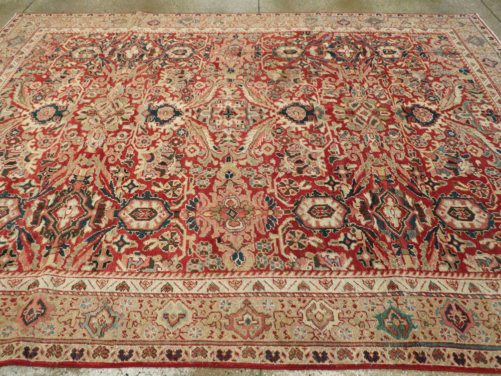 Vintage Persian Mahal Carpet, No.8464 - Staging