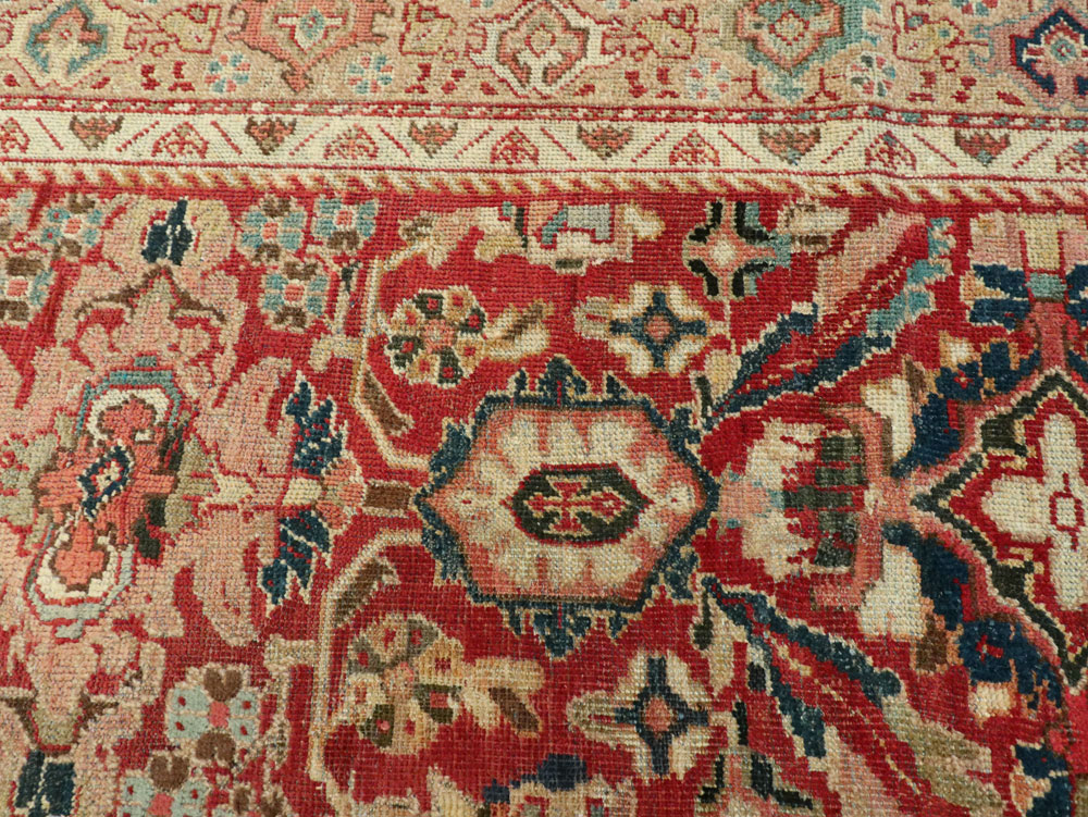 Vintage Persian Mahal Carpet, No.8464 - Staging