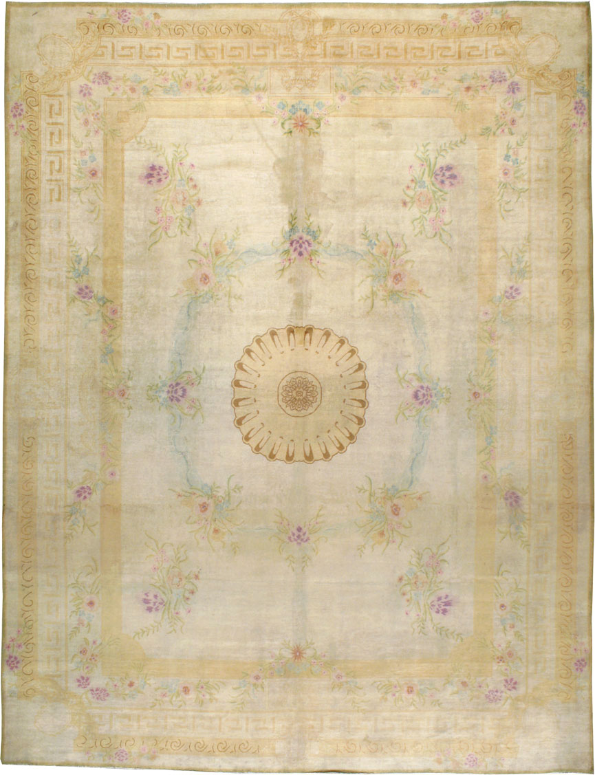 Vintage European Inspired Persian Kashan Carpet, No.8468 - Staging