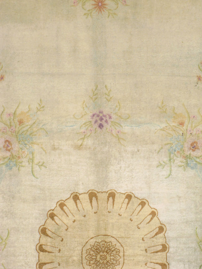 Vintage European Inspired Persian Kashan Carpet, No.8468 - Staging