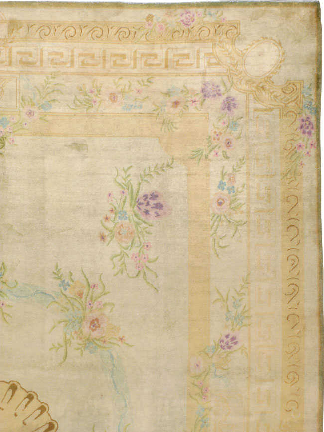 Vintage European Inspired Persian Kashan Carpet, No.8468 - Staging