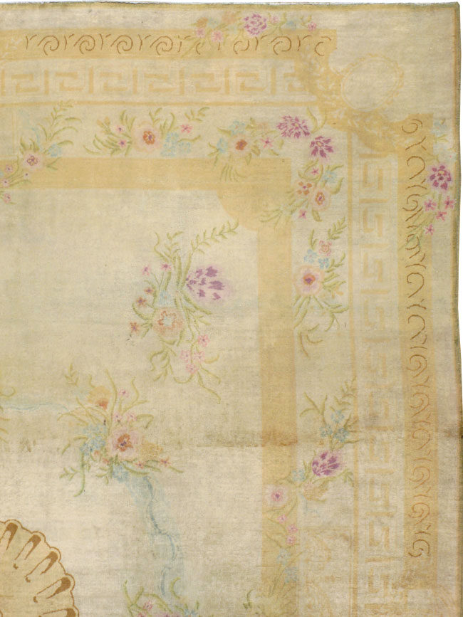 Vintage European Inspired Persian Kashan Carpet, No.8468 - Staging