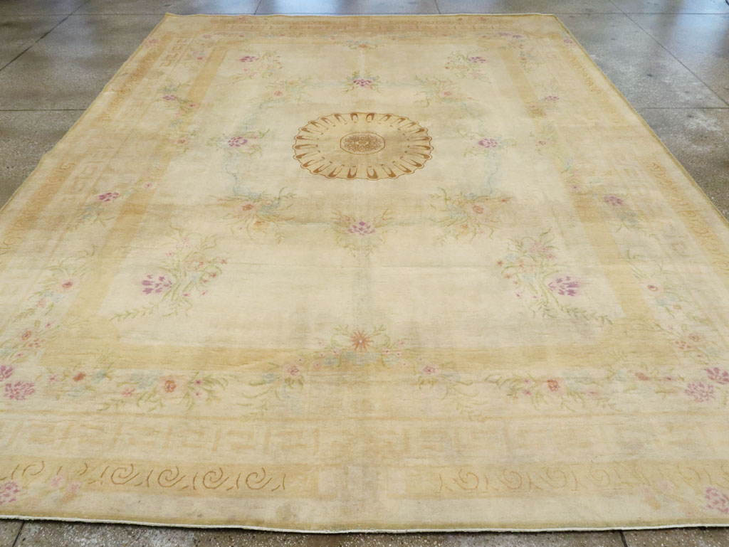 Vintage European Inspired Persian Kashan Carpet, No.8468 - Staging