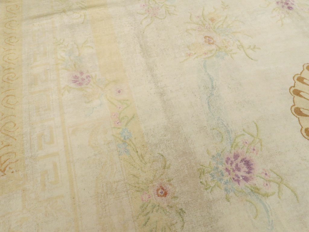 Vintage European Inspired Persian Kashan Carpet, No.8468 - Staging