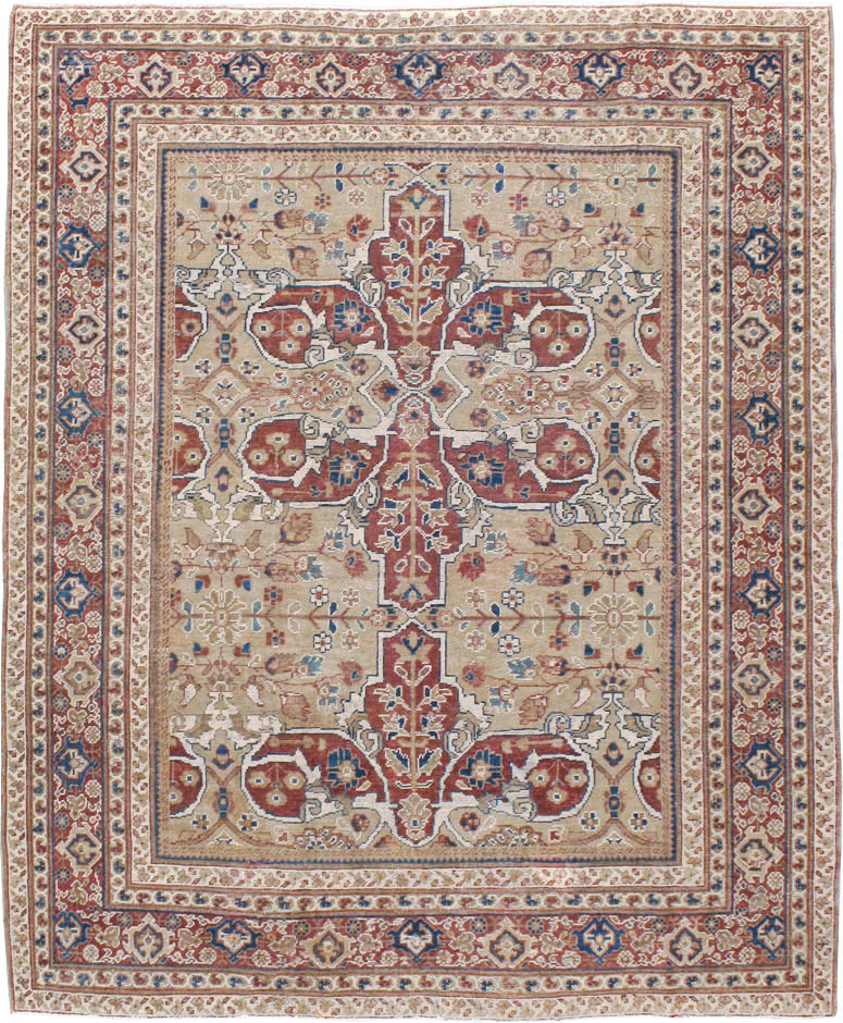 Antique Persian Mahal Carpet, No.8470 - Staging