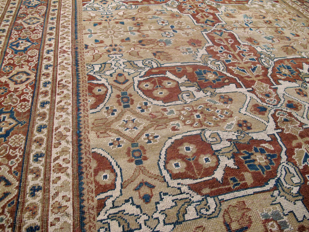 Antique Persian Mahal Carpet, No.8470 - Staging