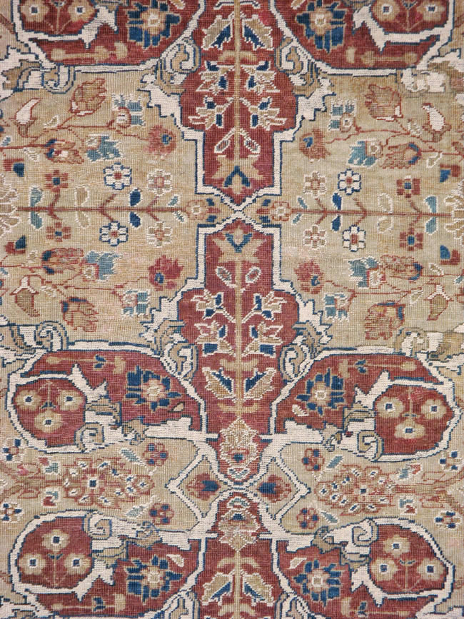 Antique Persian Mahal Carpet, No.8470 - Staging