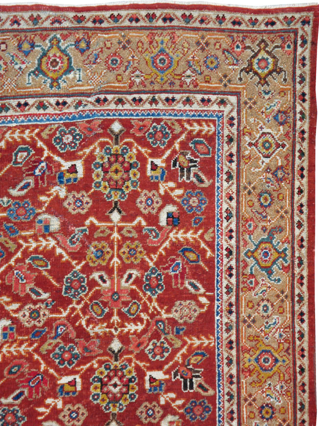 Antique Persian Mahal Carpet, No.8472 - Staging
