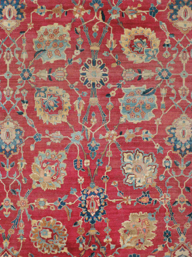 Antique Persian Kerman Carpet, No.8480 - Staging