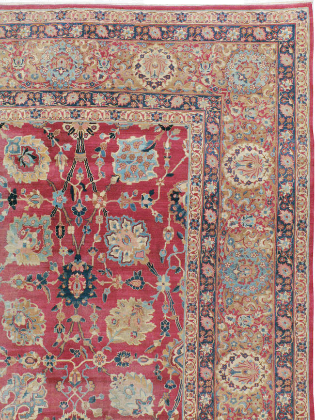 Antique Persian Kerman Carpet, No.8480 - Staging
