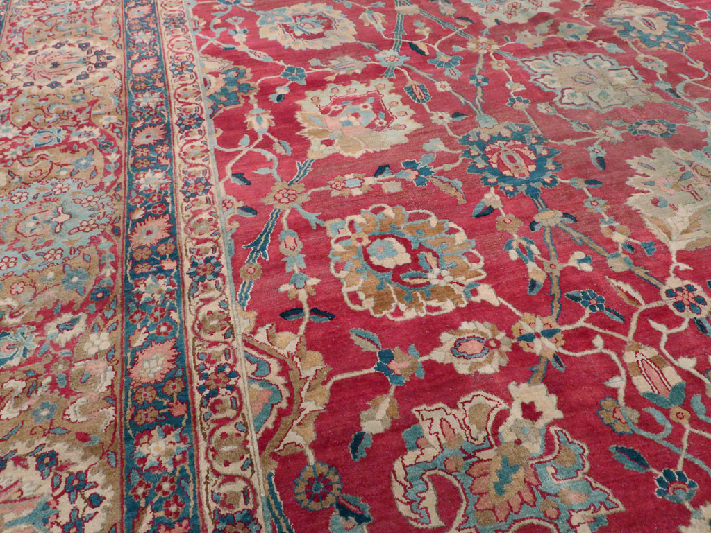 Antique Persian Kerman Carpet, No.8480 - Staging