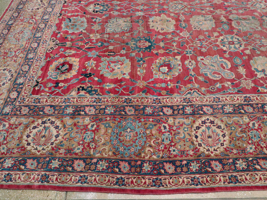 Antique Persian Kerman Carpet, No.8480 - Staging