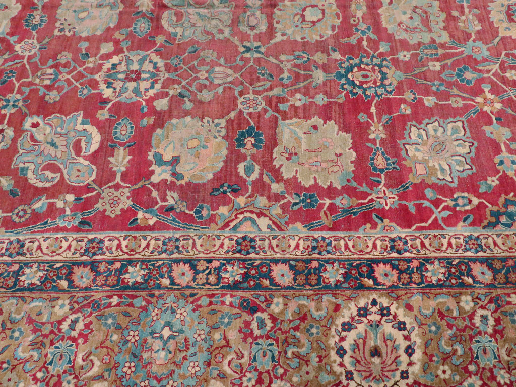 Antique Persian Kerman Carpet, No.8480 - Staging