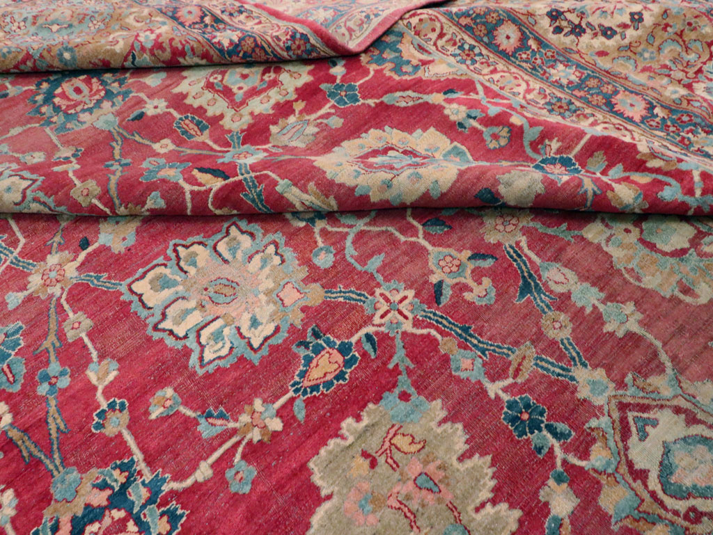 Antique Persian Kerman Carpet, No.8480 - Staging