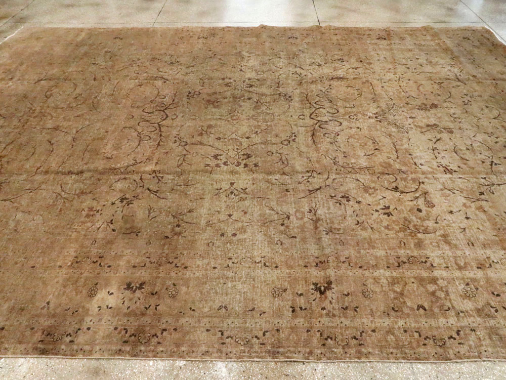 Antique Persian Mashad Carpet, No.8505 - Staging