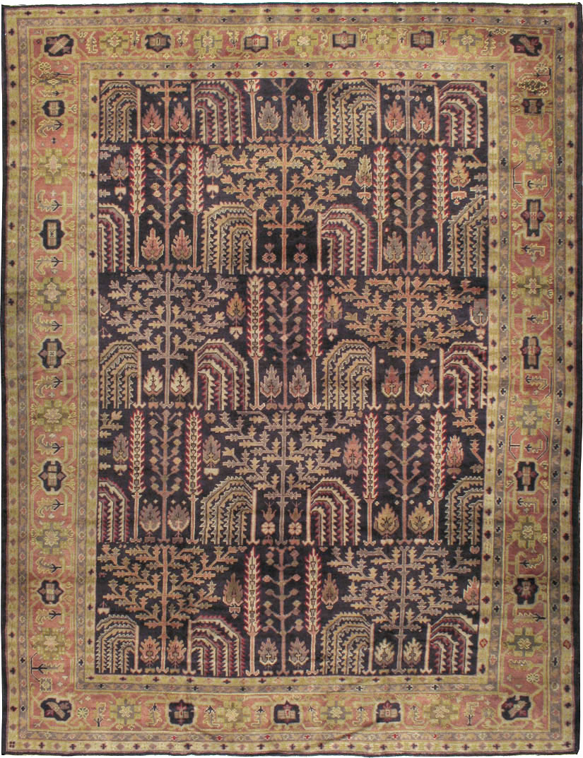 Antique Turkish Oushak Carpet, No.8507 - Staging