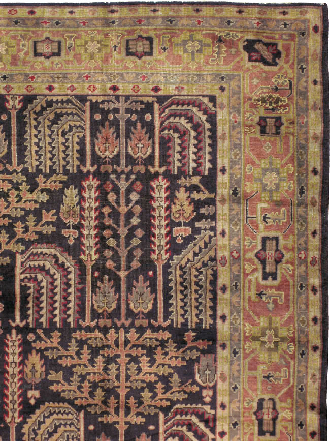 Antique Turkish Oushak Carpet, No.8507 - Staging