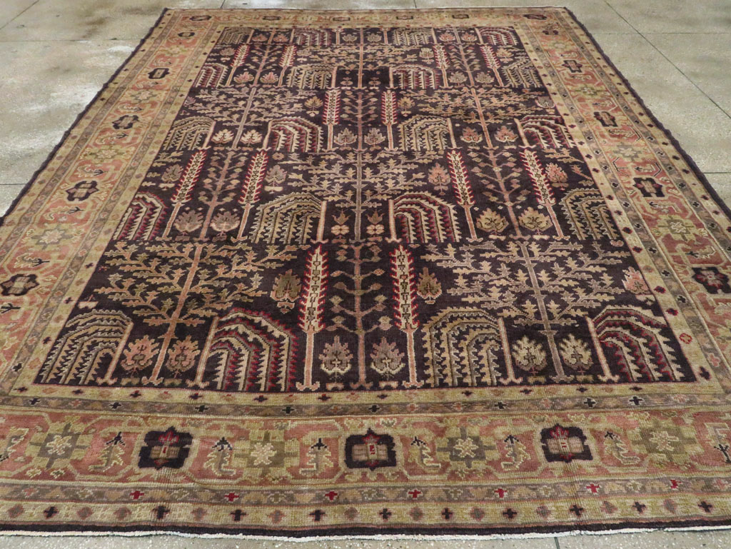 Antique Turkish Oushak Carpet, No.8507 - Staging