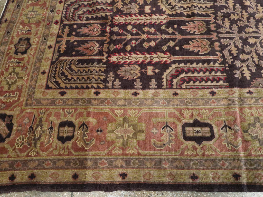 Antique Turkish Oushak Carpet, No.8507 - Staging