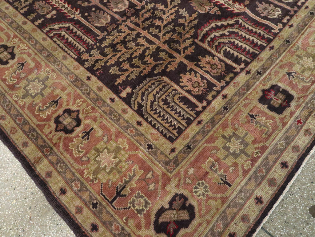 Antique Turkish Oushak Carpet, No.8507 - Staging