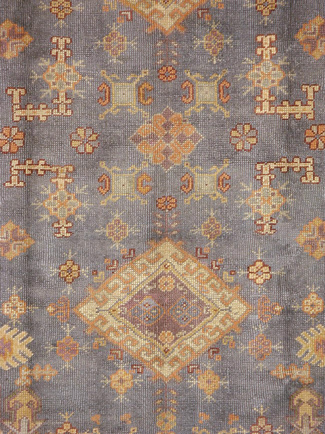 Antique Turkish Oushak Carpet, No.8527 - Staging