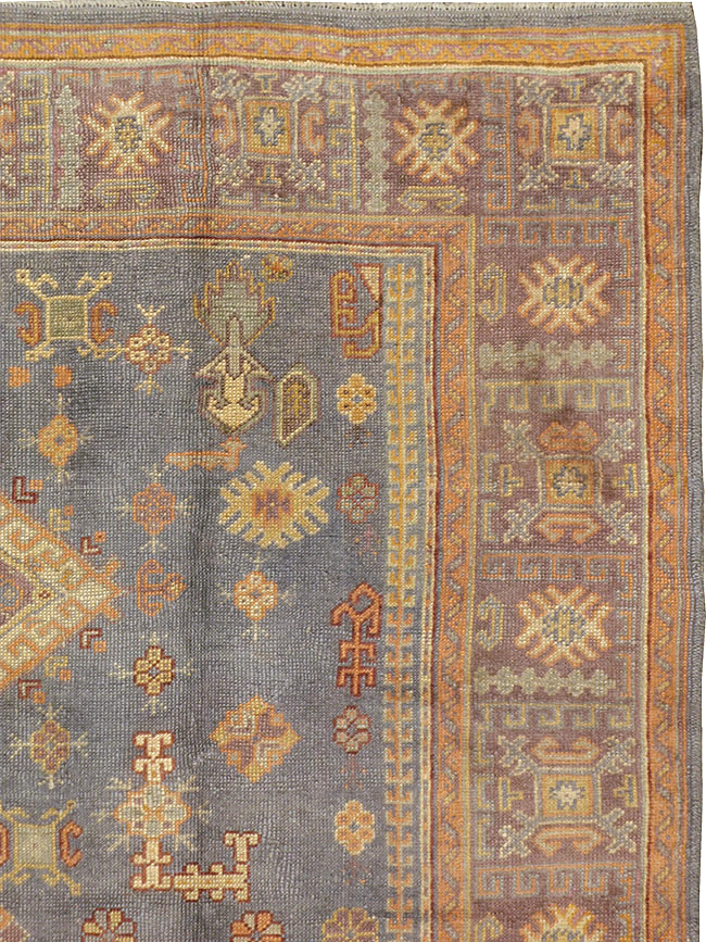 Antique Turkish Oushak Carpet, No.8527 - Staging