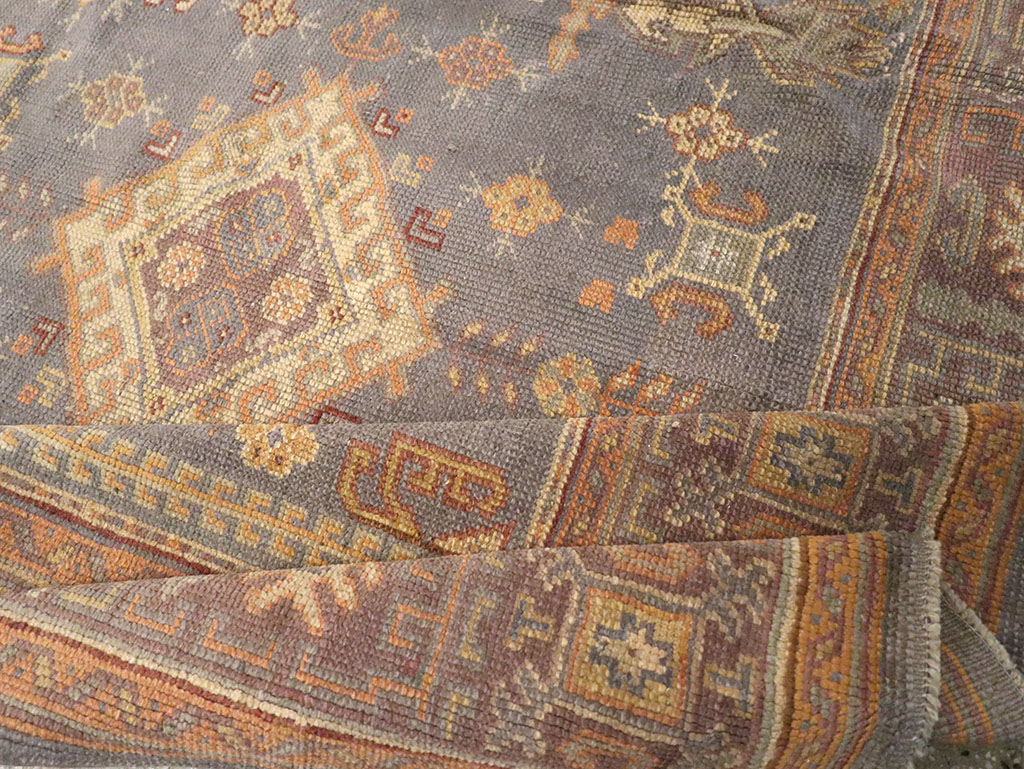 Antique Turkish Oushak Carpet, No.8527 - Staging