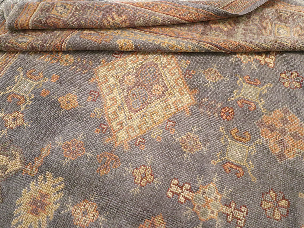 Antique Turkish Oushak Carpet, No.8527 - Staging