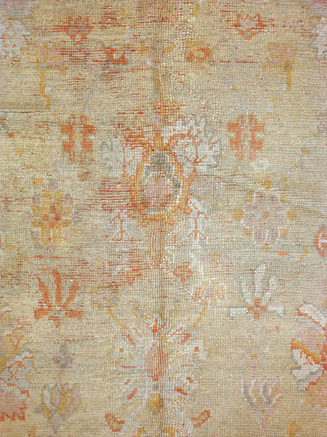 Antique Turkish Oushak Gallery Carpet, No.8533 - Staging
